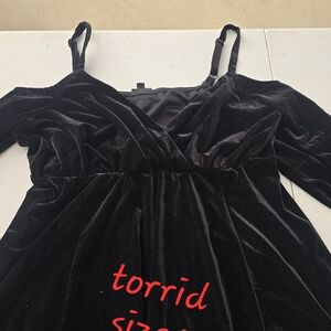 Torrid Black Velvet Dress